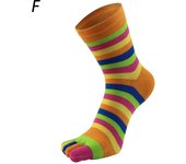 New Women Funny Toe Socks Colorful Striped Five Finger Socks Spring Summer Pure Cotton Women Socks Harajuku Athletic Breathable