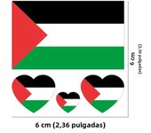 4pcs/Set Palestine Flag Heart Shaped Car Stickers Auto Motorcycle PVC Sticker Waterproof Styling Decal Car Exterior Accessories