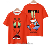Summer Cartoon Anime SpongeBobs SquarePants Kids Tops Tshirt Short Sleeved Boys Clothes Girls One Piece Sonic Marios T-shirt