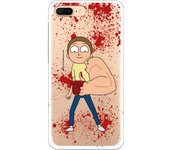 Funda original compatible con iPhone 7 Plus con un diseño de Rick y Morty Blood con un diseño de TPU TRANSPARENTE