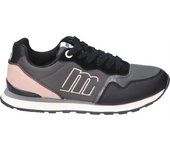 MTNG | Zapatillas Bajas Mustang Joggo Classic para Mujer – Deportivas en Color Negro con Detalles en Rosa – Sneakers con Cordones – Estilo Casual – Cómodas – Versátiles – Modelo 60441