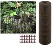 Suinga Malla de Plástico Cuadrada para Terrazas, Balcones y Vallados - 1x25m - Marrón