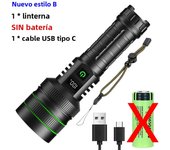 USB Rechargeable LED Flashlights High Lumens Super Bright Tactical Handheld Flash Light Zoomable,Waterproof  Emergency Lantern