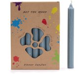 Juego de Velas de Mesa de Color Sólido - Pack de 21 - Teal Rústico (Grises)
