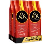 Passione Rossa Maranello Espresso 4 paquetes de 450 g. Café en grano L'or