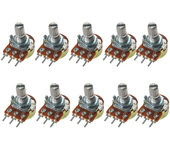 10PCS Ohm Linear Taper Rotary Potentiometer Resistance WH148 1K 2K 5K 10K 20K 50K 100K 500K 1M Potentiometers Resistor 15mm 3Pin