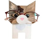 Soporte de madera para gafas de animales, soporte creativo para gafas, lindo soporte para gafas para escritorio, soportes de madera en forma de animal, exhibición de gafas de sol talladas en madera para escritorio de oficina en casa (pingüino)