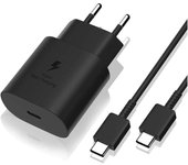 Cargador de Pared con conexión Type-C - Charger Compatible con Tablet Lenovo Tab P12 / Tab Extreme/Tab M10 y Plus 3ª Gen/Tab M8 4ª Gen/Tab M9 / Legion Y900 (Negro) 25W