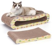 Nobleza -  Rascador Cartón para Gatos Tableros 2 en 1 con Hierba Gatera, Rascador de Cartón Corrugado, Rascador de Muebles, Disponible en Ambos