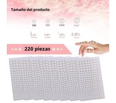 220pcs Mix 3/4/5/6mm Hair Pearls Stick On Self Adhesive Pearls Stickers Face Pearls For Hair Face Makeup Nail DIY Crafts