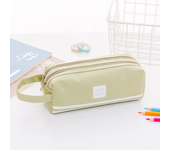 Double Layer Portable Pencil Case Oxford Cloth Double Zipper Pencil Bag for Students Back To School Storage Stationery Supply