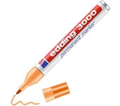 edding 3000 marcador permanente - naranja claro - 1 rotulador - punta redonda 1,5-3 mm - indeleble de secado rapido - resistente al agua y a los borrones - carton plastico madera metal - universal