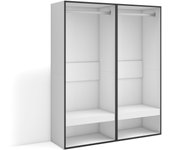 Skraut Home - Vestidor abierto - 2 módulos sin puerta para ropa - zapatos y complementos -  medidas totales 120x35x145 cm - Dormitorio - Habitación - Armario - perchero - Estilo Moderno - Varios colores disponibles