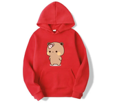Autumn Couple Bubu Is Throwing Flip-flops At Dudu Hoodies Dudu Was Threw Flip-flops By Bubu Since He Teases Bubu Sweatwear Hoody