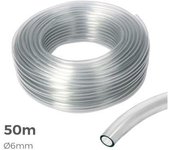 EDM Manguera de cristal transparente 6mm interior 8mm exterior 50m EDM - 74251 Manguera Riego Mangueras Jardin