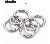 5pcs Spring Clasp Keychain Ring KC Gold Color Openable Round Carabiner Hook Buckle