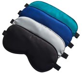 Lot de 4 masques de sommeil, masque de sommeil à sangle réglable, masques de sommeil occultants pour les yeux pour hommes et femmes, idéal pour le repos de nuit, la relaxation, la méditation, la