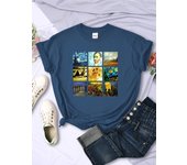 Van Gogh Works Sanskrit Printed Female Tops Breathable Casual T Shirts Fashion Summer Short Sleeve Women Crewneck Street Tshirt
