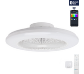 Aigostar- Ventilador Techo Alexa, Luz LED 40W, 4400LM, 2700K-6500K y RGB Regulable, Lampara Ventilador Techo Inteligente con Mando a Distancia y Gateway, Silencioso, 6 Velocidades, Diameter 50CM