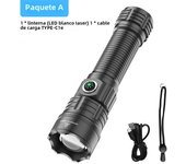 Super Flashlights Torches Ultra Powerful Flashlight USB Rechargeable Flash Light Night Scout Lights LED Zoom Tactical Lantern