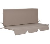 Outsunny Cojín para Columpio de 2 Piezas 130x45x5 cm Cojín para Balancín Cojín de Asiento y Respaldo Acolchado para Jardín Terraza Balcón Exterior