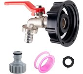 Accesorios para tanque IBC de latón a prueba de fugas de 1/2" Adaptador de tanque IBC Válvula de tanque IBC para tanque de almacenamiento de agua S60x6 Conector de manguera de jardín para tanque de grifo Reemplazo de válvula