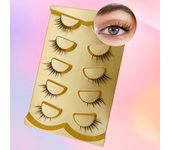 Half eyelashes 5 pairs of natural fluffy and slender 3D eyelash extensions, tail extension, extended false eyelashes