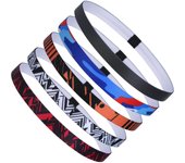 5 piezas de banda de pelo deportivo elástico antideslizante grueso, diadema deportiva delgada para mujeres y hombres, bandas de sudor de ejercicio bandas de cabeza atléticas