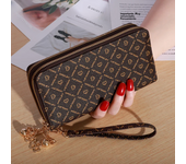 Verde - Bolso de Mano Largo para Mujer - Cartera Informal Korean - Teléfono Móvil - Doble Cremallera