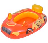 Barca hinchable KIDS Boat de 86x60x5cm con dos colores posibles rosa y naranja (37621) +REGALO Pelota Hinchable Playa Multicolor