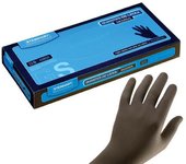 GUANTES LATEX NEGROS, MEDIANOS (25 unidades)