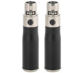 conectores adaptadores de audio mini XLR de 3 pines macho a mini XLR de 4 pines hembra con carcasa de aleación de zinc.
