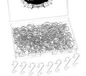 Gancho navideño -50 piezas Ganchos para adornos navideños Percha en forma de S para decoración de árbol de Navidad Plata