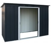 Casita de metal Duramax de Ezooza Pent 8x4 Techo DE UN Tono gris 124x263x181 cm Solución duradera y elegante