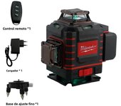 Milwaukee 16 Lines Laser Level 360 Self Leveling Green Beam Laser Level Multi Function Remote Control Construction Tools