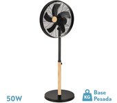 Ventilador de Pie FALCON Negro/Haya 3VEL.50W.5ASPAS