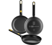 Pack Sartenes de Aluminio Fundido BRA Daily Pro  20 24 26 - Antiadherente Teflón Innovation - Apta para Todas las Cocinas