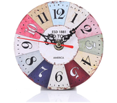 European style creative wall clock Mute non-ticking punch-free art wall clock can be used in kitchen study bedroom coffee shop