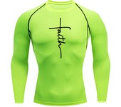 Christian Workout Compression Shirts Graphic Long Sleeve Rash Guard Athletic Quick Dry Tees Tops Mens Gym Undershirts Baselayers