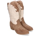 Davinia Shoes Botas Cowboy para Mujer, Comodas y Elegantes, Detalles Bordados en la Caña y Cierre Lateral de Cremallera. Shoes&Blues.es HQ360-Kaki