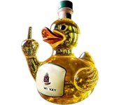 Botella de whisky con forma de pato dedo medio, divertida jarra de whisky con forma de pato para hombre, botellas de whisky de 10 oz, divertidas botellas de vino con forma de estatua de pato, regalo de broma único para bar, hogar y oficina (botella A