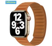 Leather Link for Apple Watch Band 45mm 41mm 40mm 44mm 49mm Original Magnetic Loop Bracelet IWatch Series 8 Ultra 3 SE 6 7 Strap