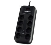 Regleta con Interruptor Cyberpower P0820SUD0-DE/ 8 Tomas de corriente/ 2 USB/ Cable 1.8m/ Negra