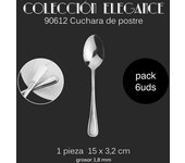 Maxia Market - Cubiertos accesorios para cocina, cuchillo para carne, fruta, de mesa, pescado, cuchara de postre, sopa, tenedor, espatula para tarta, acero inoxidable INOX - Colección ELEGANCE