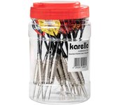 Pack de 24 Dardos Cuerpo Laton Karella Punta Metal Completos 8273.01Material,LatonDardos,Dardos Punta Acero,Dardos Bar Punta Acero