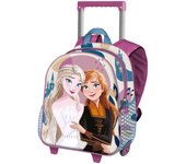 Mochila Carro Frozen 3D Infantil Pequeña, Trolley Frozen 3D, Color Mix, 34 x 26 x 13 cm, Karactermania - Kiglam