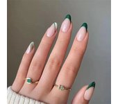 24Pcs Manicure Wearable Fake Nails Ballerina Removable Coffin Fake Nails Finished Women Girls Almond False Nails Art Decoration