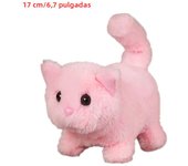 Kawaii Simulation Electronic Interactive Cat Plush Toys Cute Cats Walking Wagging Tail With Sound Stuffed Peluche Doll Gifts Kid