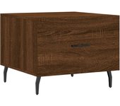 vidaXL Mesa de centro madera de ingeniería 50x50x40 cm Blanco, Negro, Blanco brillante Mesita de Salón o Comedor o Auxiliar Mesa de Café Meuble Salón