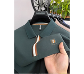 100% cotton long sleeve men's polo shirt autumn fashion new item light luxury brand design golf half zipper casual lapel T-shirt